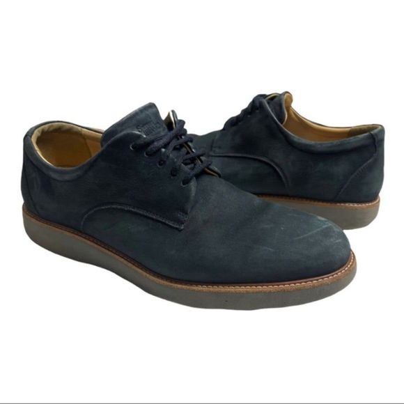 SAMUEL HUBBARD Bucks Mens Size 10/43.5  Navy Blue Nubuck Casual Oxfords Shoes main image 5